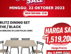 Promo Besar-besaran di Transmart: Meja Makan Hanya Rp 1 Jutaan!