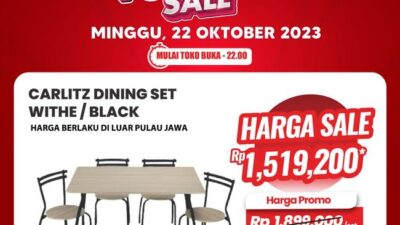 Promo Besar-besaran di Transmart: Meja Makan Hanya Rp 1 Jutaan!