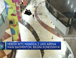 Kondisi Arena Main Badminton di WTC Mangga 2