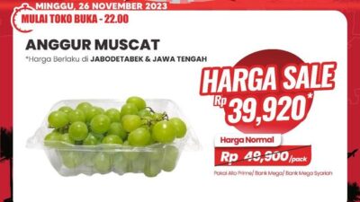 Promo Diskon Besar Anggur Muscat Viral di Transmart, Jangan Sampai Kehabisan!