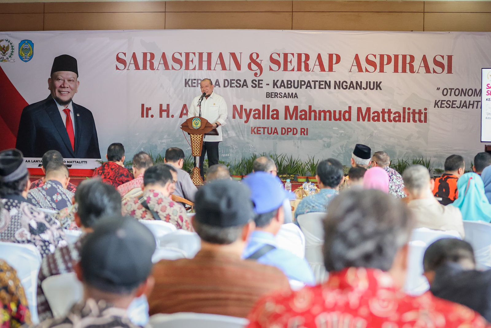 Dorongan Ketua DPD RI untuk Kabupaten Nganjuk untuk Mengembangkan Sektor Perkebunan dan Peternakan Selain Bawang Merah