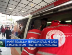 Korban Perang Di Gaza Mencapai 22.185 Jiwa Selama Tiga Bulan