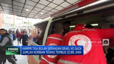 Korban Perang Di Gaza Mencapai 22.185 Jiwa Selama Tiga Bulan