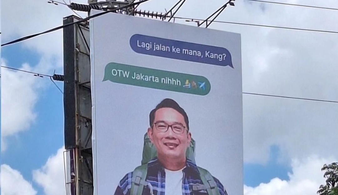 Ridwan Kamil Viral di Bilboard Jakarta, Mau Nyagub?