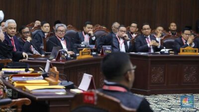 Kehadiran Ganjar-Mahfud & Anies-Muhaimin di Sidang Putusan MK