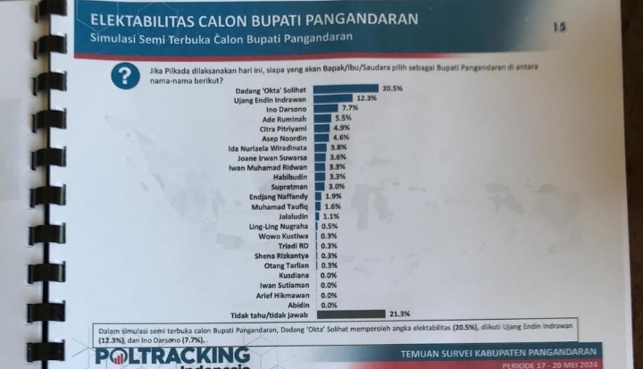 Dadang Solihat Mencuat di Poling Pilkada 2024