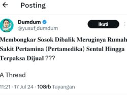 Sanur Bertransformasi Menjadi Pusat Kesehatan Utama, Influencer Membicarakan Kegagalan RS Pertamedika Sentul