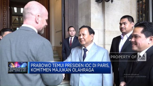 Prabowo Bertemu Presiden IOC di Paris, Berkomitmen Majukan Dunia Olahraga