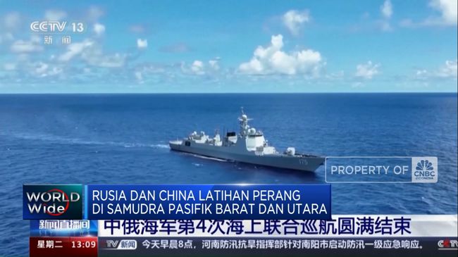 Cina dan Rusia Melakukan Latihan Militer di Lautan Pasifik Barat dan Utara