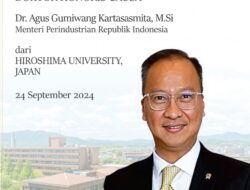 Direktur Utama PT Aplus Pacific Diberi Penghargaan Oleh Menperin atas Prestasinya dari Hiroshima University