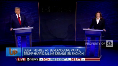 Video: Debat Sengit Pilpres AS, Harris dan Trump saling menyerang